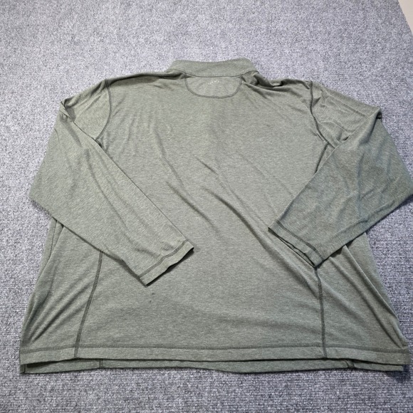 Orvis Men's XXL Green Quarter Zip Pullover Long Sleeve Performance Shirt - Picture 7 of 8